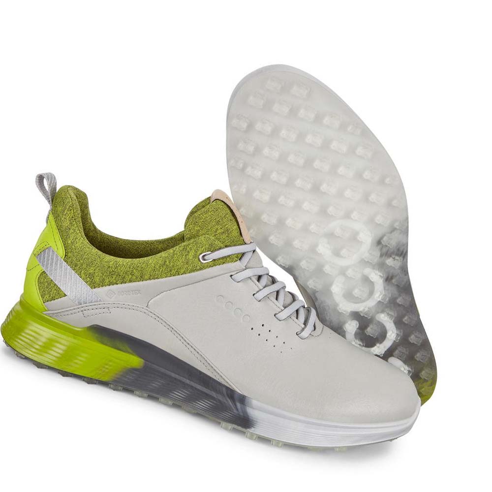 Pánské Golfové Boty Ecco S-three Spikeless Béžový | CZ 556EBC